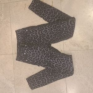 Zara leopard print jeans size 34
